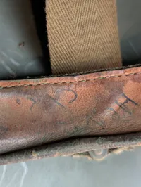 dANSK Militær stålhjelm med camouflagenet og hagerem