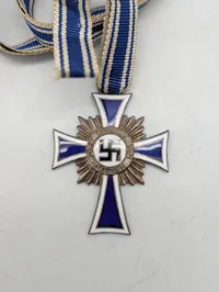 Tysk Moderskors (Mutterkreuz) i Sølv med originalt bånd