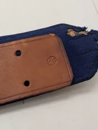 Tysk WW1  officersbælte med forgyldt spænde,  monogram