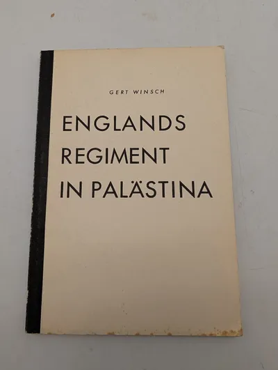 Gert Winsch: Englands Regiment in Palästina, Tysk Bog