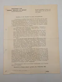 Dansk Ministeriel Bekendtgørelse fra 1942 vedrørende tyske troppers indkøb