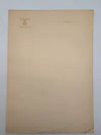 Adolf Hitler Personligt Brevpapir med München-brevhoved, originalt 