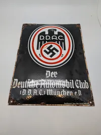 D.D.A.C. München emaljeskilt fra Emaillerwerk Hans Fink