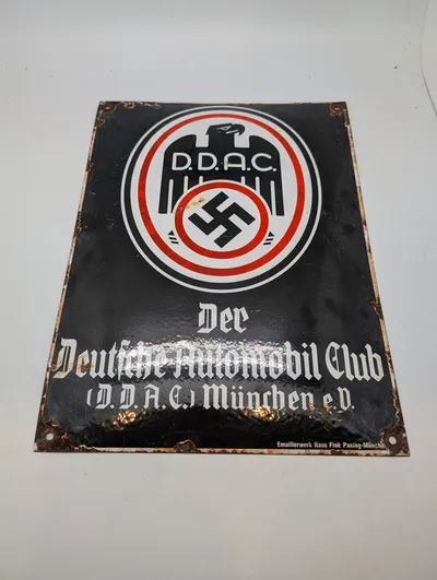 D.D.A.C. München emaljeskilt fra Emaillerwerk Hans Fink
