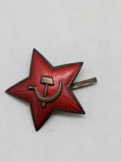 Sovjetisk Rød Stjerne Kokarde med Hammer og Segl WW2