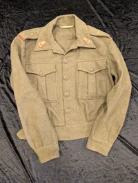Dansk M44 Battle Dress-jakke i olivengrøn uld