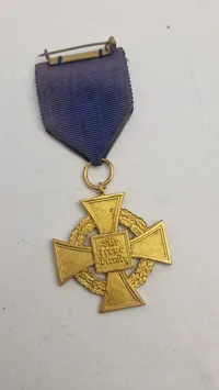 WWII German 40-Year Faithful Service Medal - Gold Grade with Ribbon