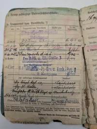 Tysk Luftwaffe Soldbuch fra 2. Verdenskrig tilhørende Karl Burkhardt