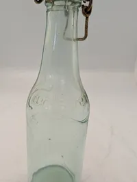 Vintage Carlsberg Glass Beer Bottle with Porcelain Swing Top Stopper
