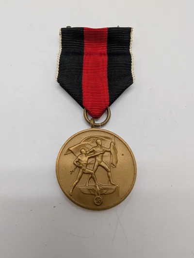 Tysk Sudetenland-medalje (1. oktober 1938) med bånd
