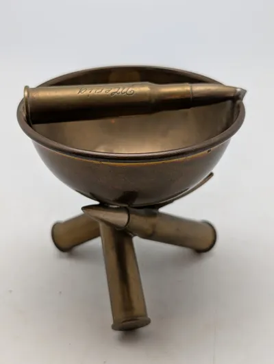 Dansk Skyttegravskunst Askebæger af Messingpatroner, 1935