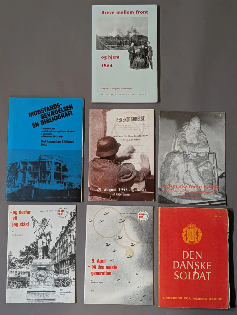 Collection of Danish Military and Resistance History Books and Pamphlets