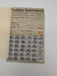 Tysk Deutsches Frauenwerk Medlemskort (Mitgliedskarte) fra 1937