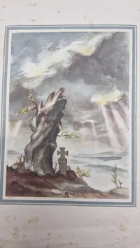 WWII German Propaganda Card — Adolf Hitler Quote, "Aus den Opfern..."