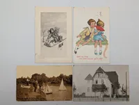 Lot of 4 Antique Postcards: San Francisco, Illustration, and Architecture