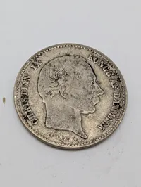 Danmark 1 Krone 1875 Christian IX Sølvmønt