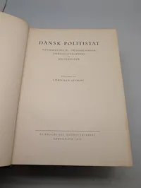 Dansk Politistat, bind I og II, halvbind i marmoreret papir