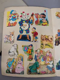 Samling af vintage danske glansbilledalbum og scrapbøger