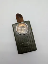 Vintage JEAB Sweden Military Style Pocket Flashlight with Leather Strap