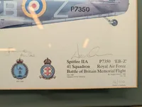 Dugald Cameron, Spitfire IIA P7350 'EB-Z' signeret litografi