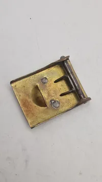 WWII German NSDAP Political  Belt Buckle — Brass, Eagle & Swastika