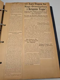 WWII Danish Occupation Scrapbook Page with Political Ephemera