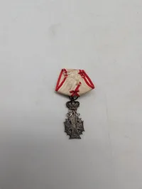 Dansk Dannebrogordenens Hæderstegn i sølv med originalt bånd, miniture