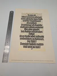 Hasso Freischlad, Kalligrafisk Tryk, Adolf Hitler Tale 1. September 1939