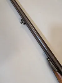 Antique Double-Barrel Percussion Shotgun with Carved Stag Stock