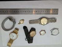 Samling af vintage armbåndsure herunder Firelly, Q&Q og Torta