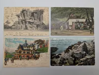 Set of Four Early 20th Century International Topographical Postcards