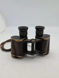 Tysk WW2 Dienstglas 6x30 militær kikkert med læderrem med gradindeling 