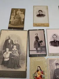 Samling af 17 antikke danske visitkortfotografier (CDV) fra det 19. århundrede