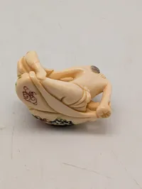 Antik JAPANESE HAND CARVED EROTIC NETSUKE FIGURES EDO / MEIJI PERIODE