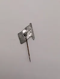 Hand-Painted Miniature Danish Flag Model on Pole WW2