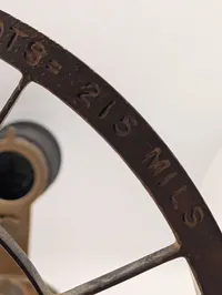 Vintage Brass Anti-Aircraft Ring Sight with Rubber Eyepiece