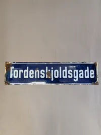 Antikt emaljeret gadeskilt "Tordenskjoldsgade"