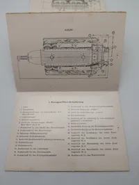 1942 Luftwaffe Isotta-Fraschini Delta R.C. 40 I Motoren-Karte Manual
