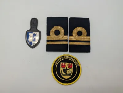 Danish Marinehjemmeværnet Naval Rank Insignia and Patches Set