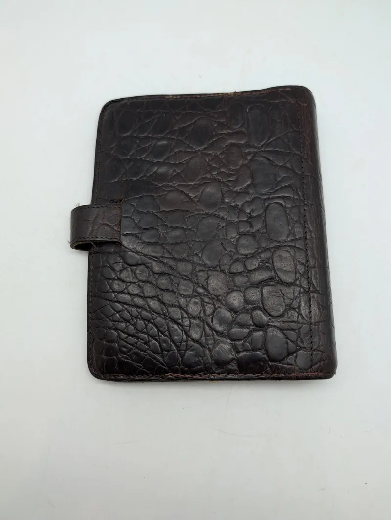 Mulberry Company Vintage Læder-Organizer i Krokodillepræget Design