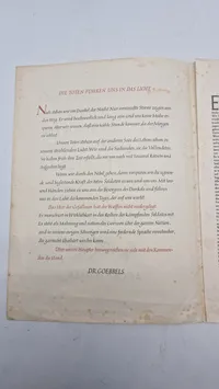 WWII German Propaganda Card — Adolf Hitler Quote, "Aus den Opfern..."