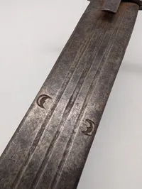 Sudanese Kaskara Broadsword with Leather-Wrapped Hilt and Crossguard