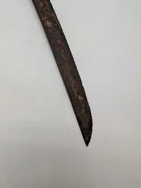 Antik japansk Wakizashi med tsuba og trægreb, Jordfund fra Okinawa 