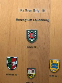 Tysk Pz Gren Brig 16 Herzogtum Lauenburg Militær Mindetavle