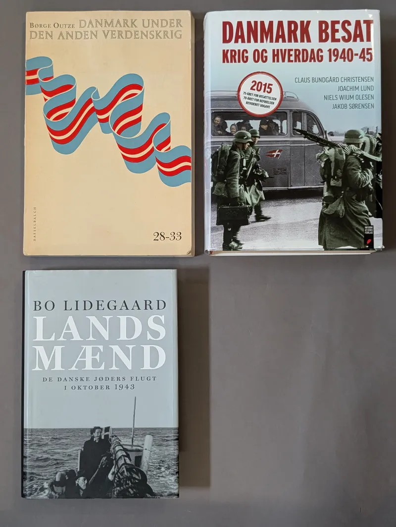 Collection of Three Danish World War II History Books