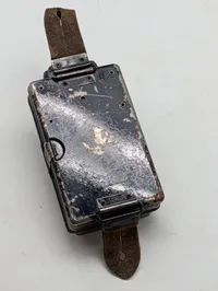 Tysk WW2 Daimon Telko Trio militær lommelygte i sort metal