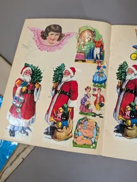 Samling af vintage danske glansbilledalbum og scrapbøger