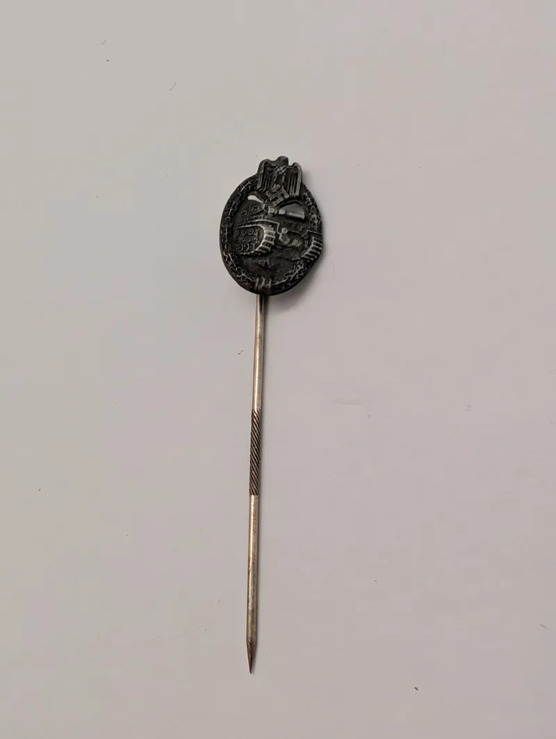 Tysk Panzerkampfabzeichen Miniatur Stickpin