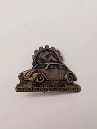 1938 Volkswagen Factory Foundation Stone Laying Commemorative Pin POSTWAR 