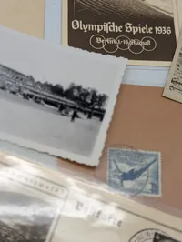 Samling af 1936 Berlin Olympiade Ephemera og Postkort